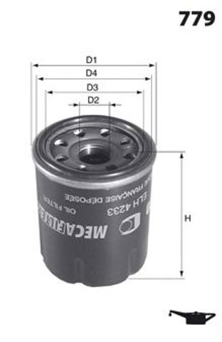 ELH4240 MECAFILTER Фильтр масляный купить в Харьков