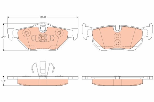 GDB2050 Колодки тормозные задние дисковые купить Чернигов