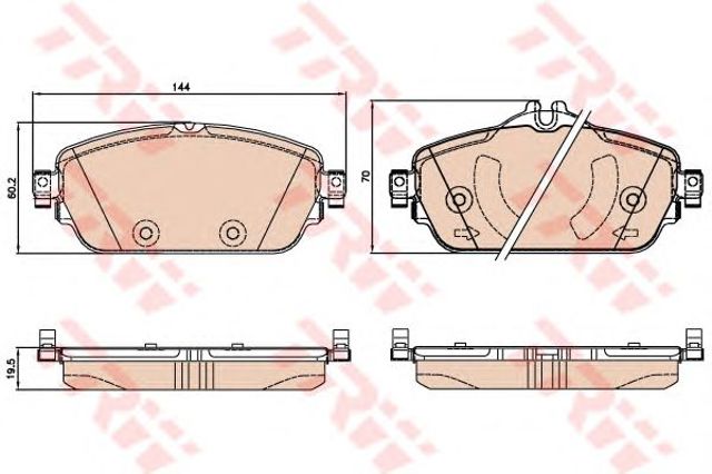 GDB2070 TRW Передние тормозные колодки купить в Кривой Рог