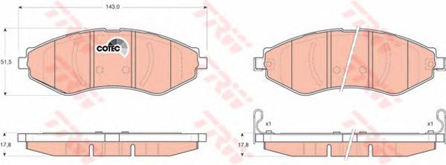 GDB3347 Колодки тормозные передние дисковые купить Черновцы