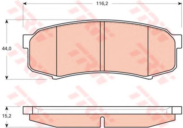 GDB3464 Задние тормозные колодки купить Полтава
