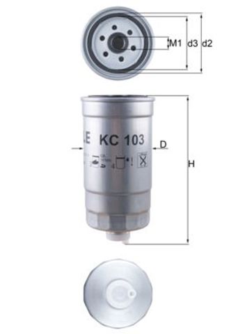KC103 MAHLE Фильтр топливный купить в Одесса