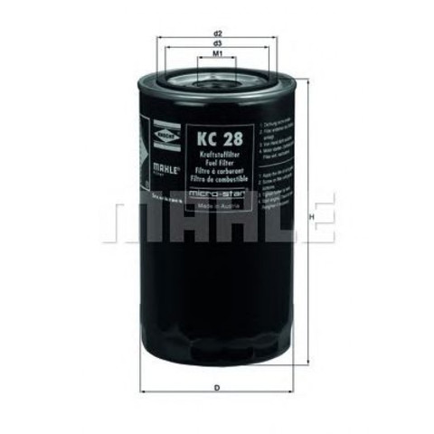 MAHLE KC28 Фильтр топливный в наличии Чернигов