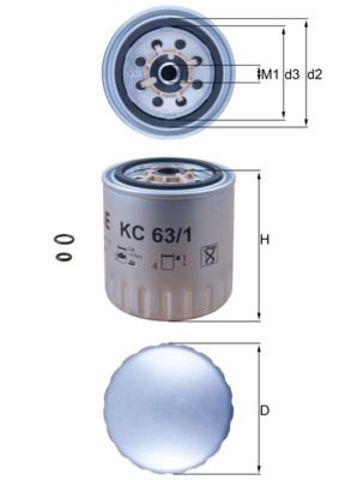 MAHLE KC631D Топливный фильтр в наличии Ирпень