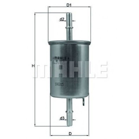 MAHLE KL573 Фильтр топливный в наличии Запорожье