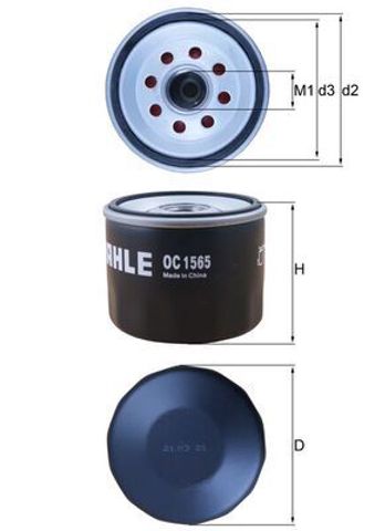 MAHLE OC1565 Масляный фильтр в наличии Черновцы