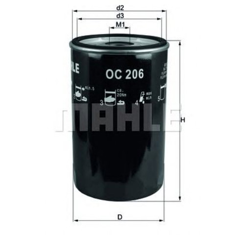 MAHLE OC206 Масляный фильтр в наличии Украина