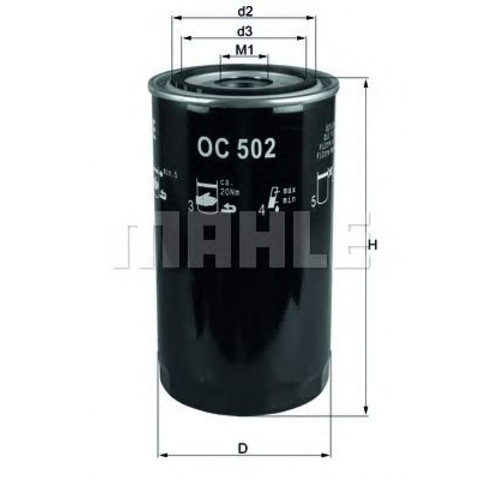 OC502 MAHLE Масляный фильтр купить в Ровно