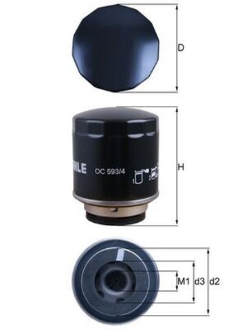 MAHLE OC5934 Фильтр масляный в наличии Украина