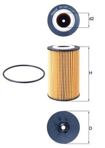 OX1161D MAHLE Масляный фильтр купить в Ужгород