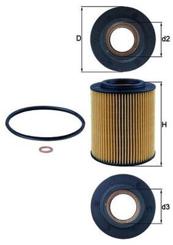 OX1541D MAHLE Фильтр масляный купить в Житомир