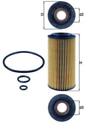 MAHLE OX179D Фильтр масляный в наличии Кривой Рог