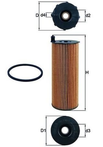 MAHLE OX1961D Масляный фильтр в наличии Чернигов