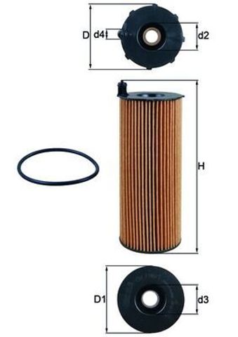 MAHLE OX1961D1 Фильтр масляный в наличии Каменское