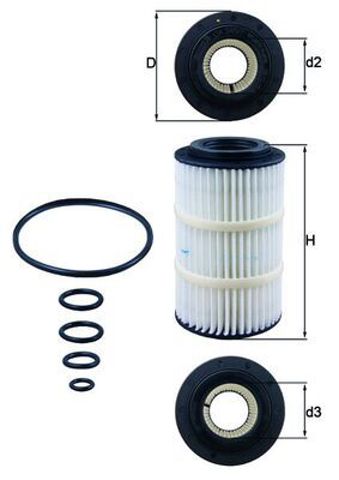 MAHLE OX3457D Масляный фильтр в наличии Ужгород