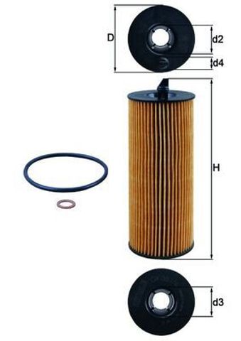 MAHLE OX3614D Фильтр масляный в наличии Кривой Рог