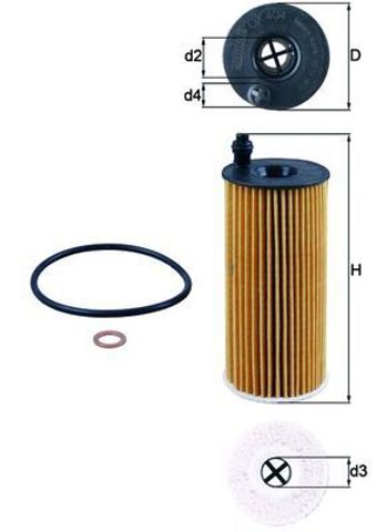 MAHLE OX404D Масляный фильтр в наличии Харьков
