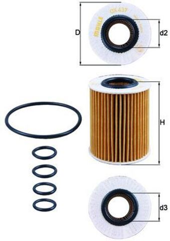 MAHLE OX437D Масляный фильтр в наличии Киев