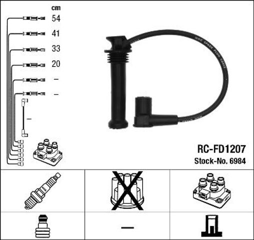 NGK RCFD1207 Высоковольтные провода в наличии Чернигов