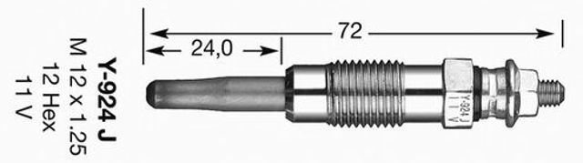 NGK Y924J Свечи накала в наличии Тернополь