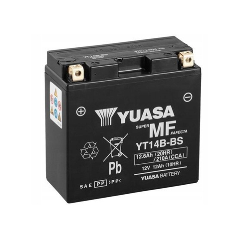 Мото yuasa 12v 12,6ah  mf vrla battery  yt14b-bs(сухозаряжений)