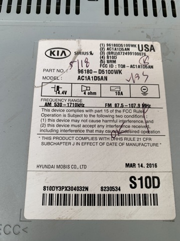 HYUNDAI 96180D5100WK в наличии Николаев