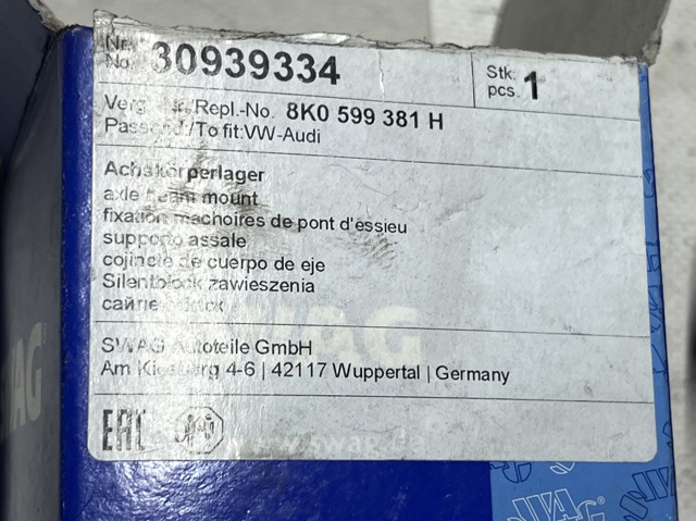 SWAG 30939334 Сайлентблок (подушка) редуктора заднего моста передний в наличии Кривой Рог