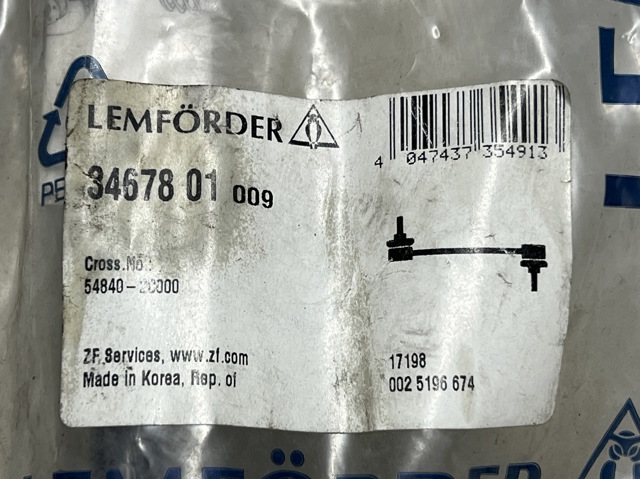 3467801 LEMFORDER Стойка переднего стабилизатора правая купить в Чернигов