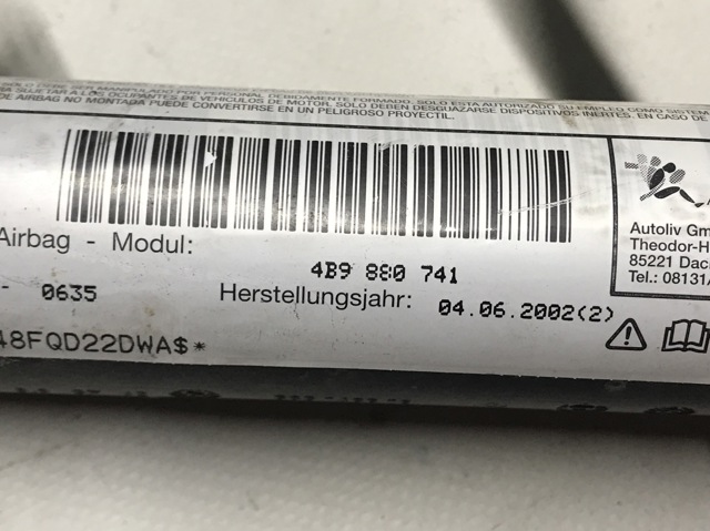 4B9880741 Подушка безопасности (AIRBAG) шторка боковая левая купить Хмельницкий