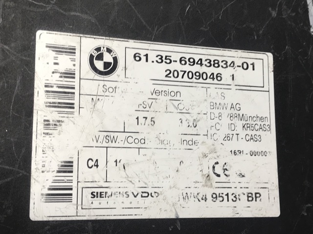 BMW 61356943834 Модуль управления (ЭБУ) иммобилайзером в наличии Киев