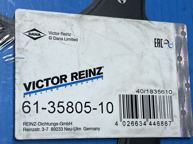 613580510 VICTOR REINZ Прокладка головки блока цилиндров (ГБЦ) купить в Николаев