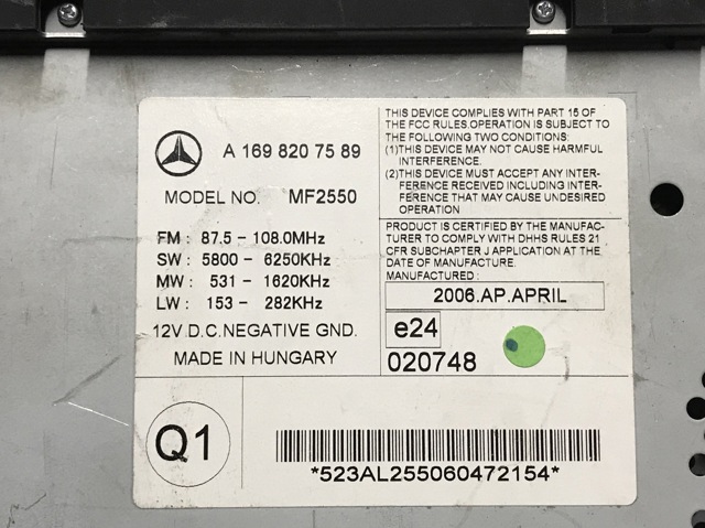 1698207589 MERCEDES Магнитола купить в Ужгород