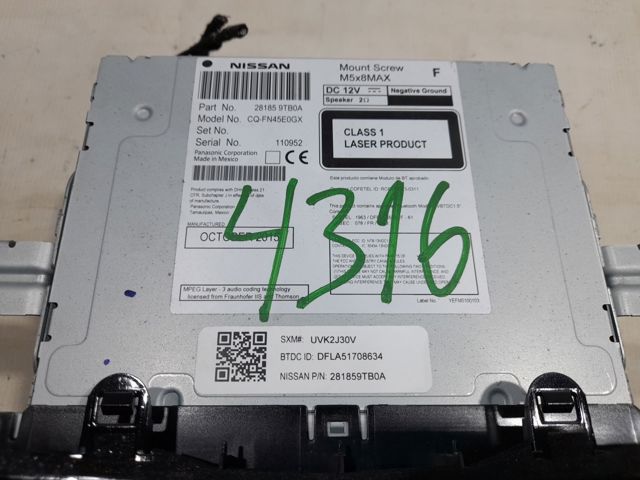 NISSAN 281859TB0A Магнитола (радио AM/FM) в наличии Запорожье