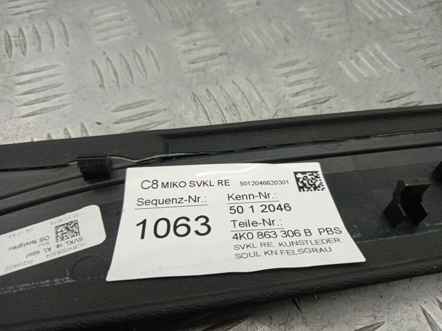 Накладка декоративная центральной консоли 4K0863306BPBS VAG