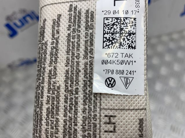 Подушка безопасности AIRBAG спинки сиденья, левого 7P0880241 VAG