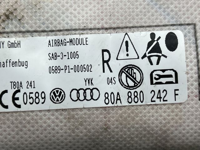 80A880242F Подушка безопасности (AIRBAG) спинки сиденья правого купить Сумы