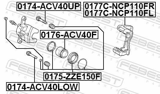 0174ACV40UP Направляющая суппорта переднего верхняя купить Киев