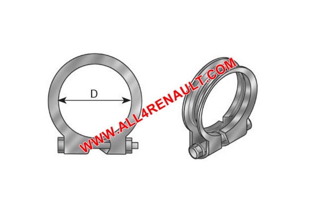 Braçadeira de silenciador dianteira Citroen Xsara N2