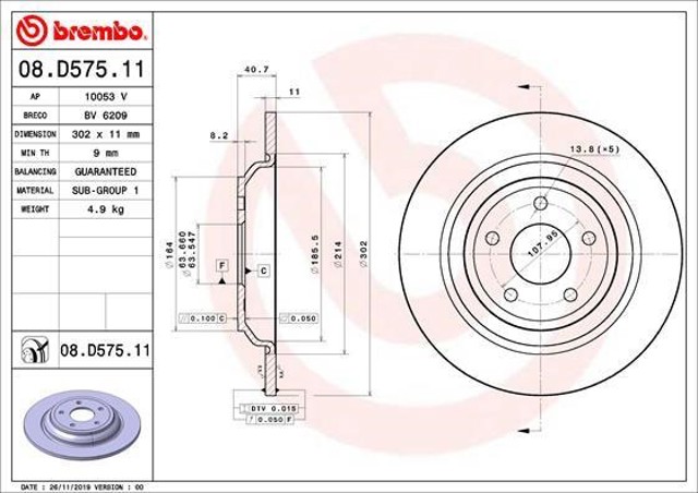 08D57511 Brembo