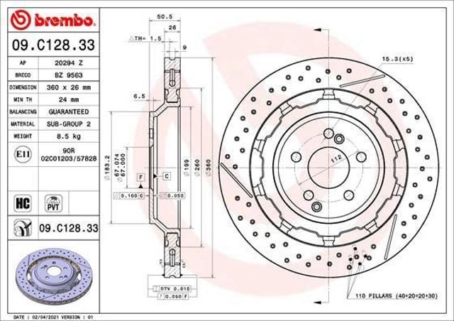 09C12833 Brembo