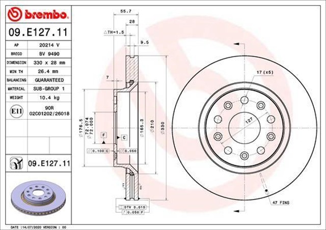 09E12711 Brembo
