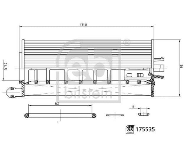 FEBI 175535 Фильтр масляный в наличии Кривой Рог