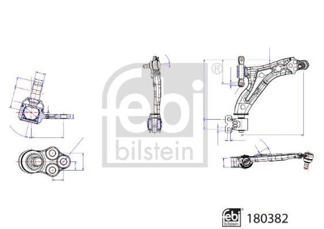 FEBI 180382 Нижний рычаг в наличии Ирпень