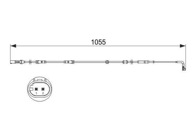 1987473507 BOSCH Датчик износа тормозных колодок задний купить в Харьков