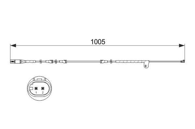 BOSCH 1987473521 Датчик износа тормозных колодок передний левый в наличии Винница