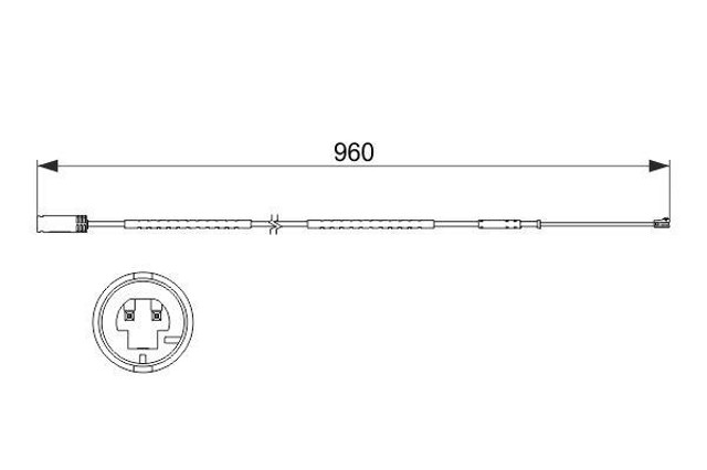 BOSCH 1987473523 Датчик износа тормозных колодок задний в наличии Хмельницкий