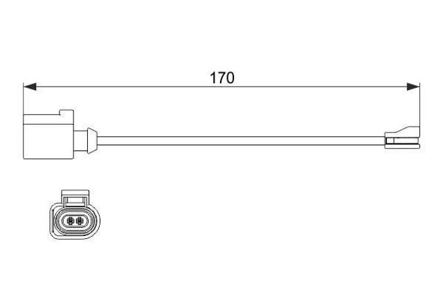 BOSCH 1987474512 Датчик износа тормозных колодок передний в наличии Черкассы