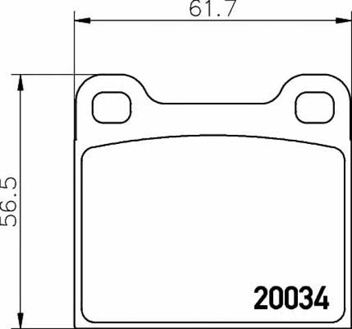 Sapatas do freio dianteiras de disco 2003402 TEXTAR