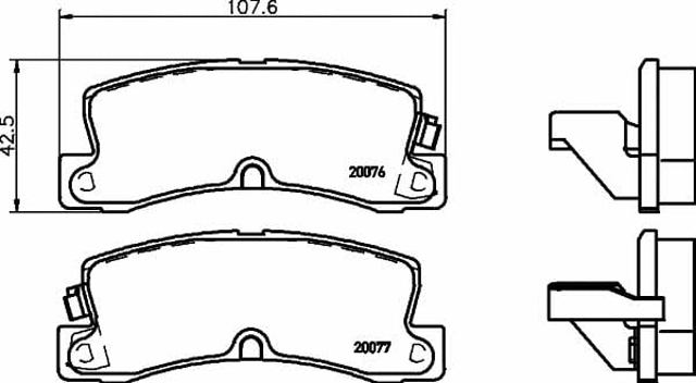 Sapatas do freio traseiras de disco Toyota Corolla E8