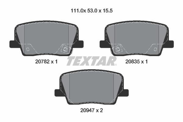 TEXTAR 2078201 Задние тормозные колодки в наличии Харьков